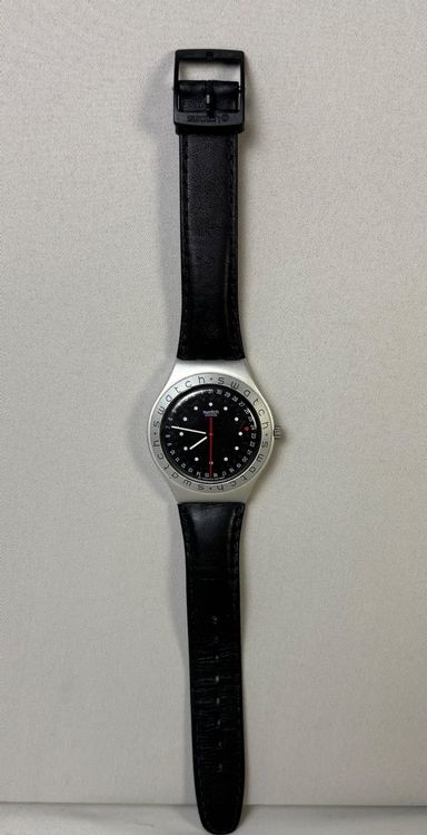 Swatch Montres: Swatch Irony Aluminium, Bracelet Cuir Noir, à saisir! – D'occasion à Genève par MonPucier 1