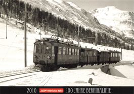 Pontresina GR Berninabahnzug bei Bernina Suot Bahn 