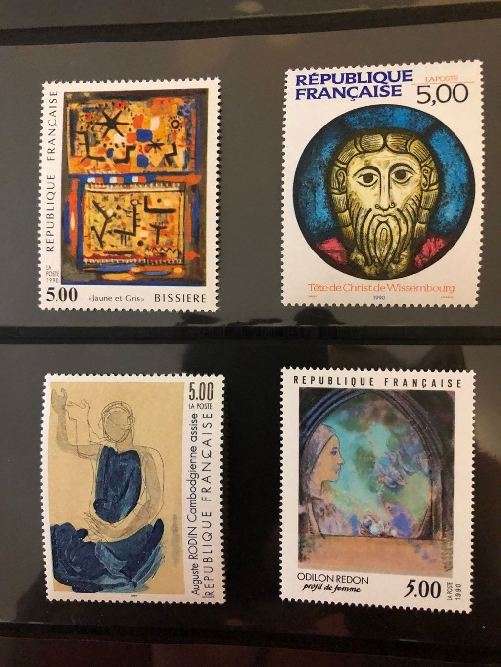 Tutti i francobolli: Musée imaginaire 1990 4 tableaux neufs** – Nuovo e nell'imballaggio originale da Lausanne venduto da ffhoud