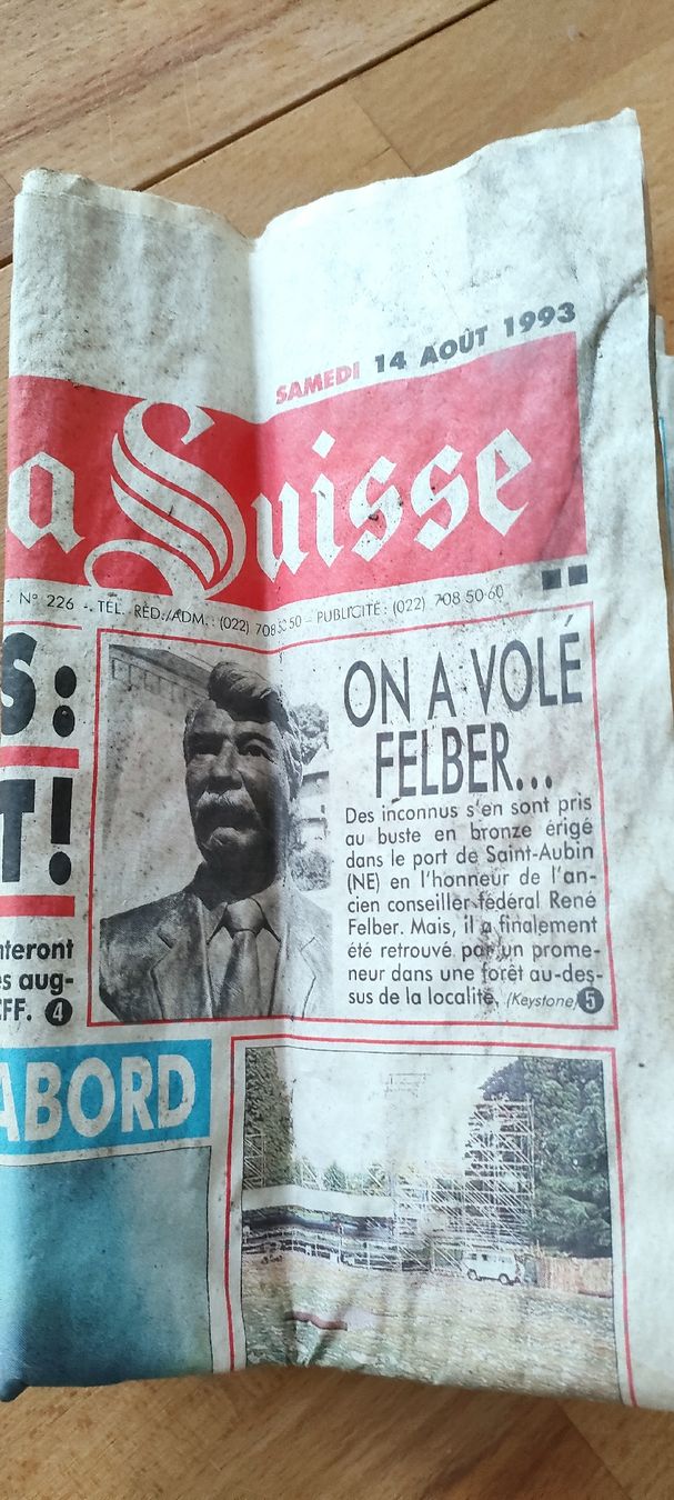 Zeitschriften & Magazine: Journal LA SUISSE du 14.08.1993 – Gebraucht aus Riaz von Tobydesmonts