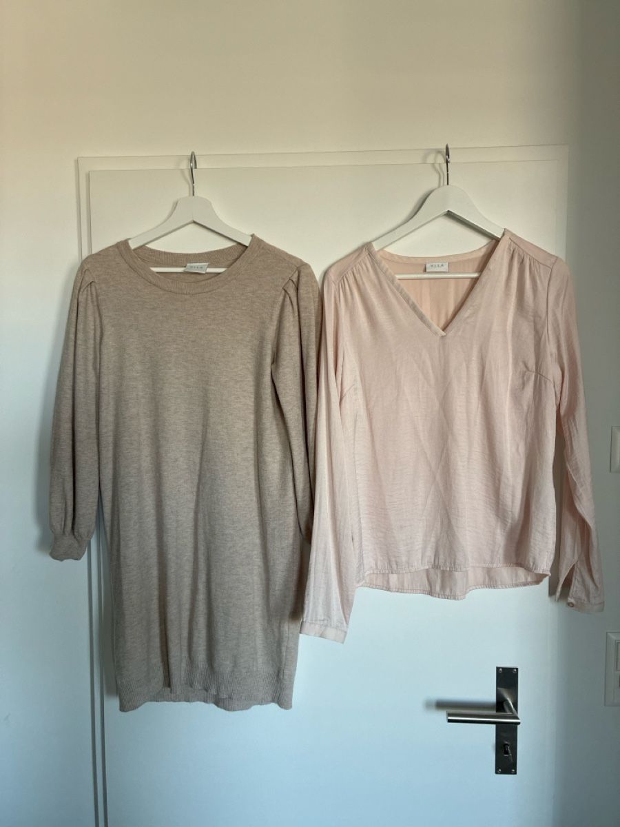 Lotti di vestiti: VILA Kleid Beige & Bluse Rosa, Gr. M – Usato da St.Gallen venduto da mha_x7cf