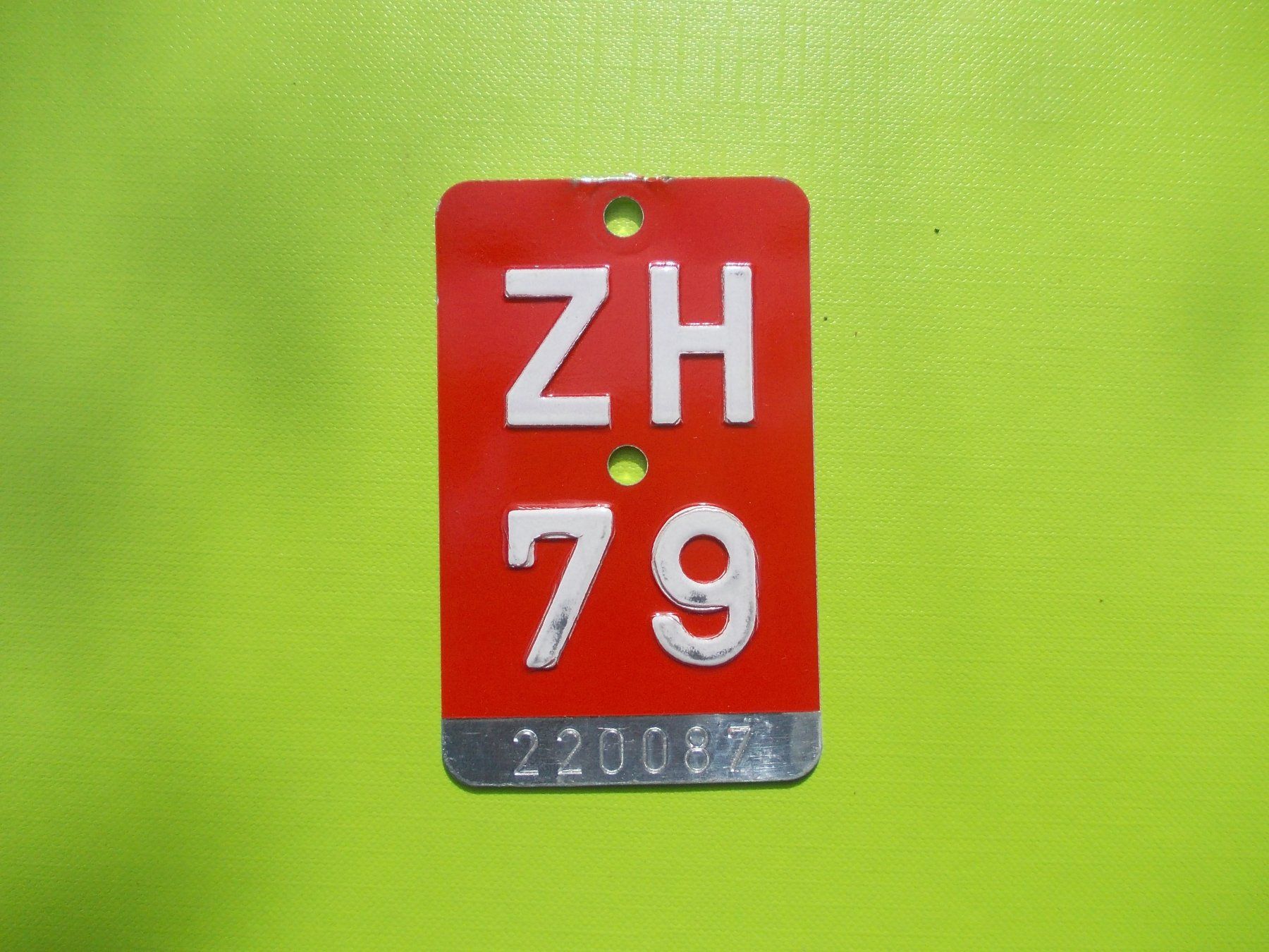 Insegne: Velonummer / Fahrradnummer ZH 79 – Usato da Gsteigwiler venduto da HORMIGA21