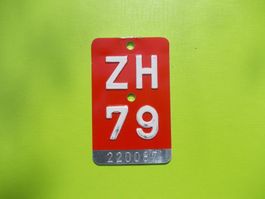 Velonummer / Fahrradnummer ZH 79