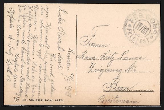 Ansichtskarten: AK Herisau, Panoramablick, 1919 – Gebraucht aus Berlin von bartko-reher 1
