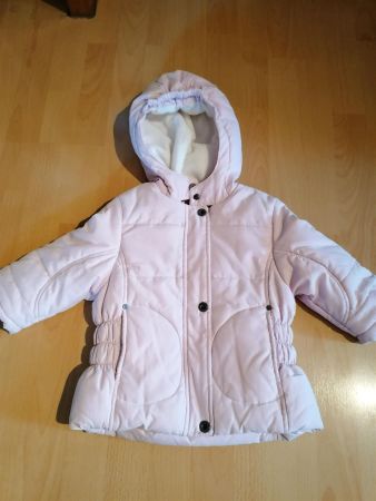Flauschige Winterjacke für Mädchen Gr.80