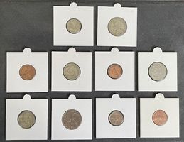 10 Stück Weltmünzen gerahmt – Verschiedene Länder [Lot 1]
