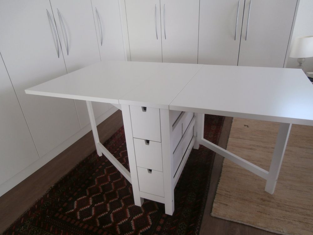 NORDEN Klapptisch weiss von Ikea mit 6 Schubladen Acheter sur Ricardo