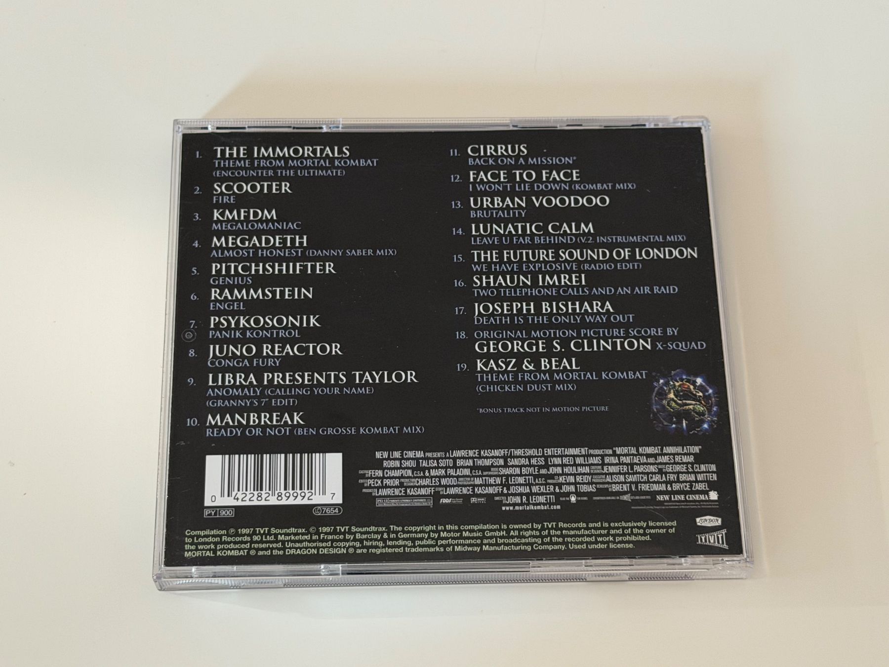 CD: Mortal Kombat Annihilation Original Soundtrack – Usato da Altstätten SG venduto da sheamus 1