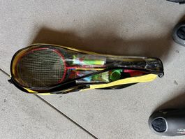 Federball Schläger Set mit Hülle und Ballen Gebraucht