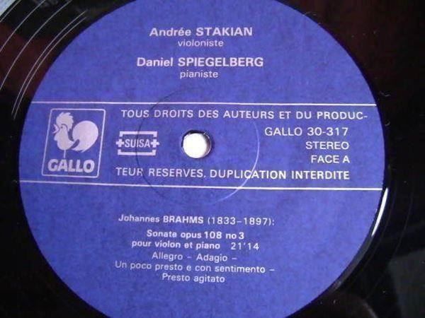 Audiolibri: Andrée STAKIAN Daniel SPIELBERG Gallo LP – Usato da Genève venduto da Cockattoo 3