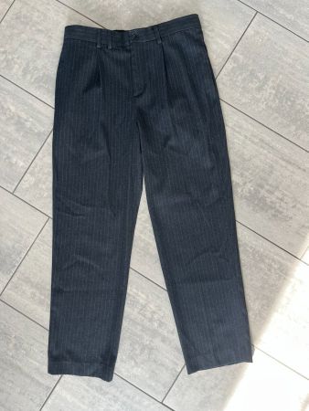 ZARA Nadelstreifenhose Schwarz