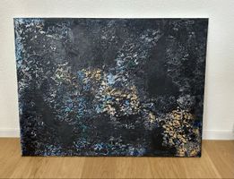 Original Acryl Gemälde auf Leinwand,Unikat, schwarz/ Effekte