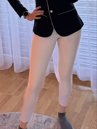 Reithose weiss mit Vollbesatz gebraucht