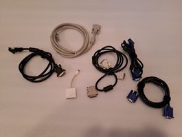 Various computer display cables and adaptors