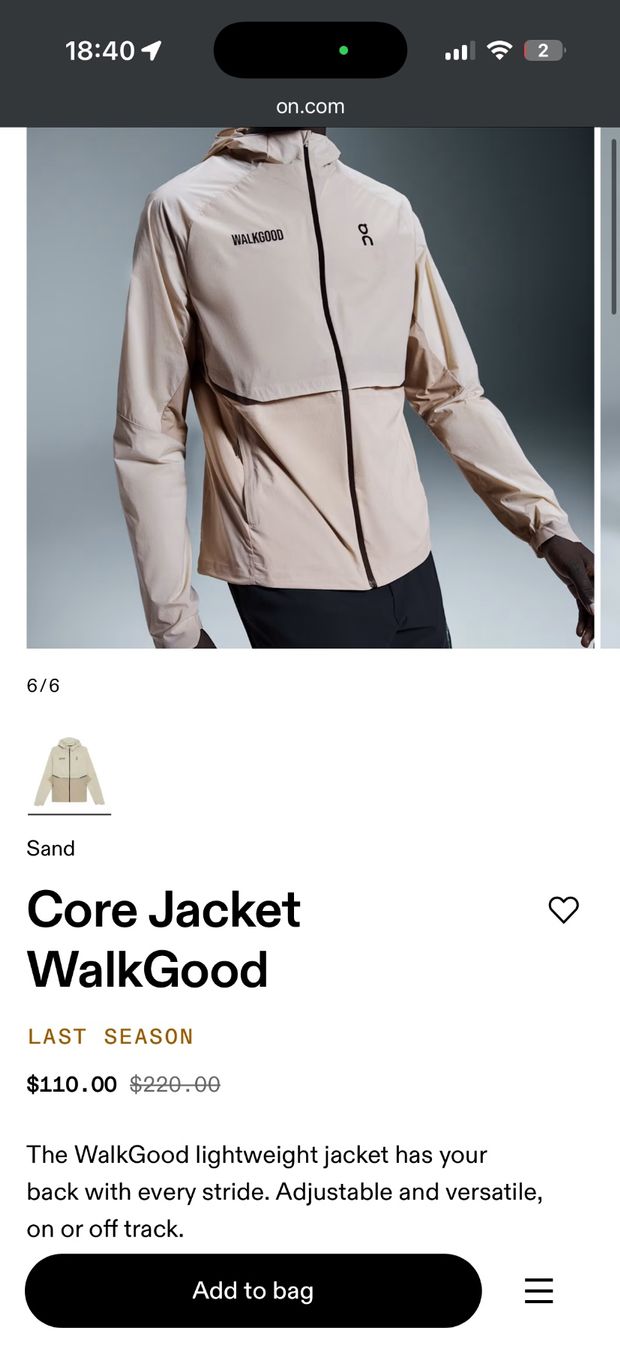 Giacche: ON CORE JACKET - LAUFJACKE – Nuovo (secondo la descrizione) da Zürich venduto da cri_lf28 9