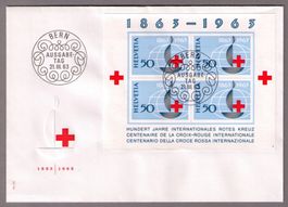 1963_W40_Rot-Kreuz-Block_100 Jahre ROTES KREUZ 1863-1963_FDC