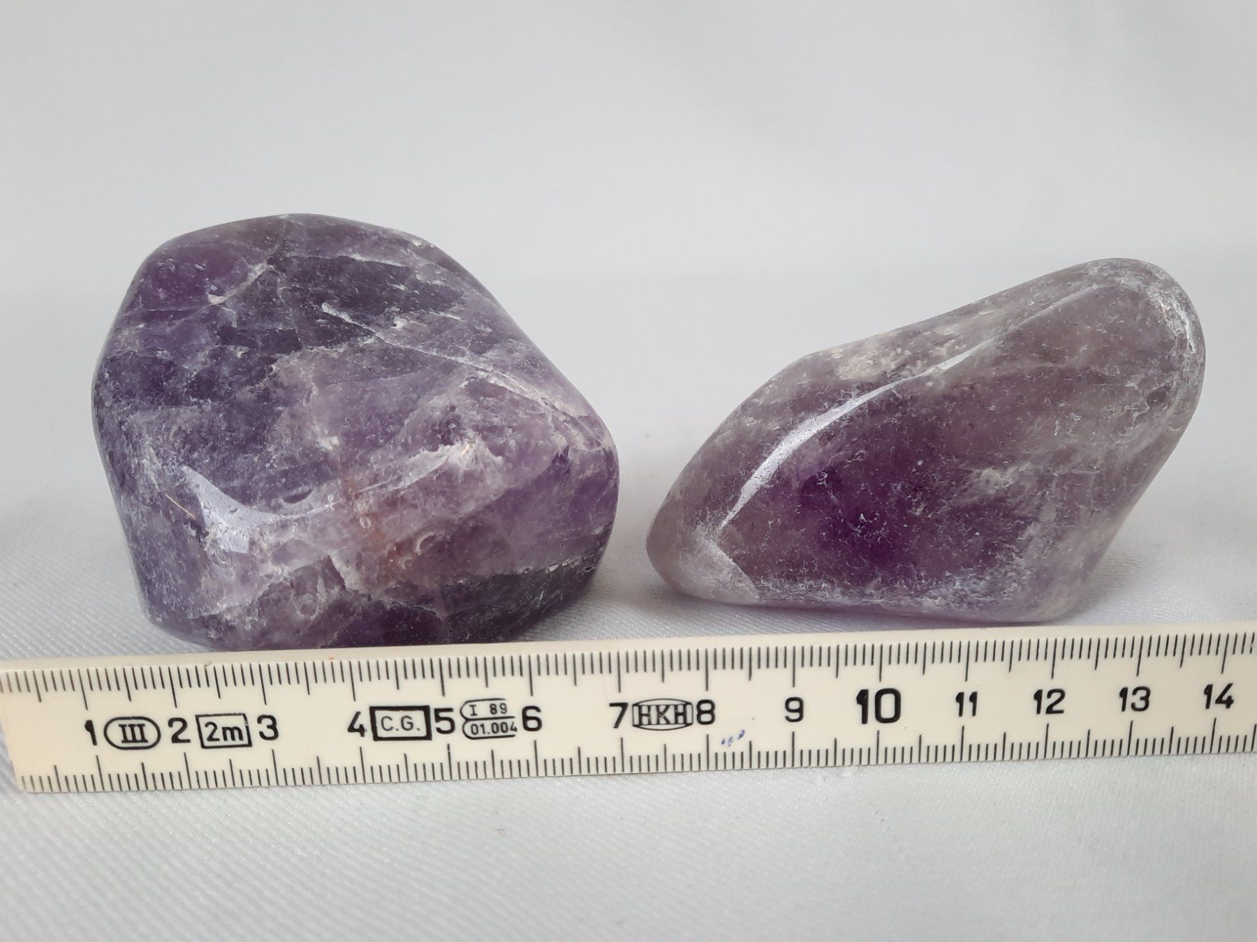 Minerali & Pietre curative: 2 polierte Amethyst-Trommelsteine – Usato da Beinwil am See venduto da Restwert_Beinwil 9