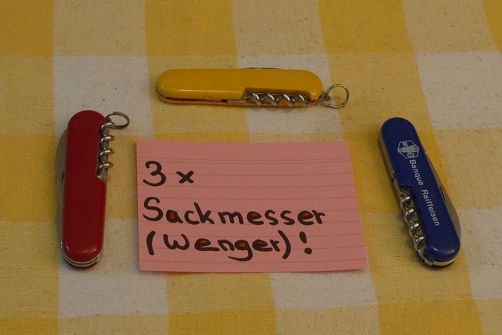 Wenger Coltelli tascabile: 3x Sackmesser (Wenger)! – Usato da Bern venduto da bn1640 3