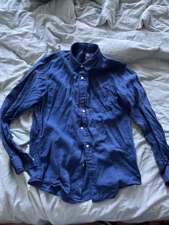 Linen Hemd blau