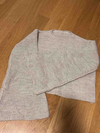 Women Sweater Beige Ribbed Knit Size S Like New
