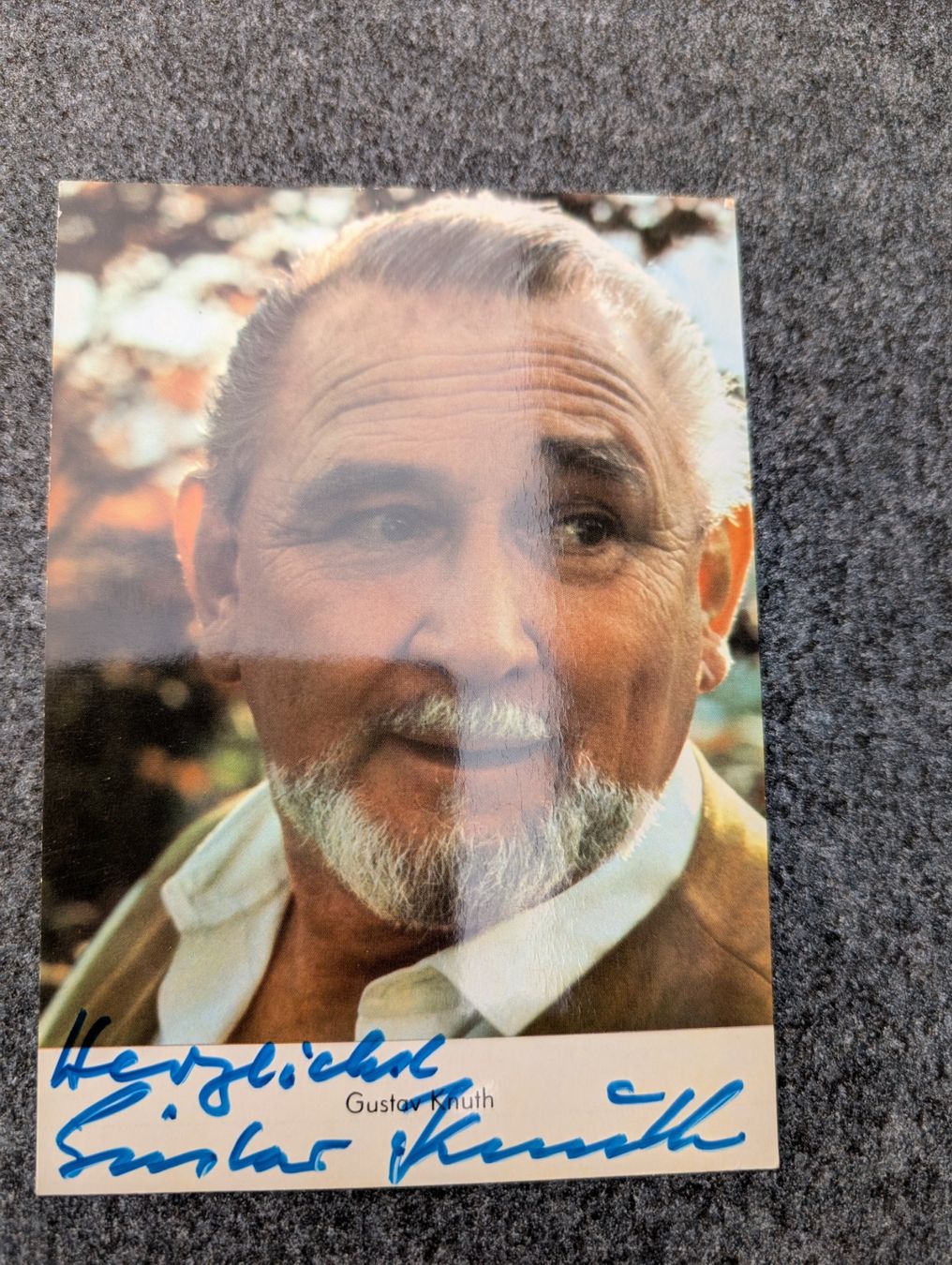 Autografi: Gustav Knuth, handsigniert – Usato da Buchs ZH venduto da Fussballfredi