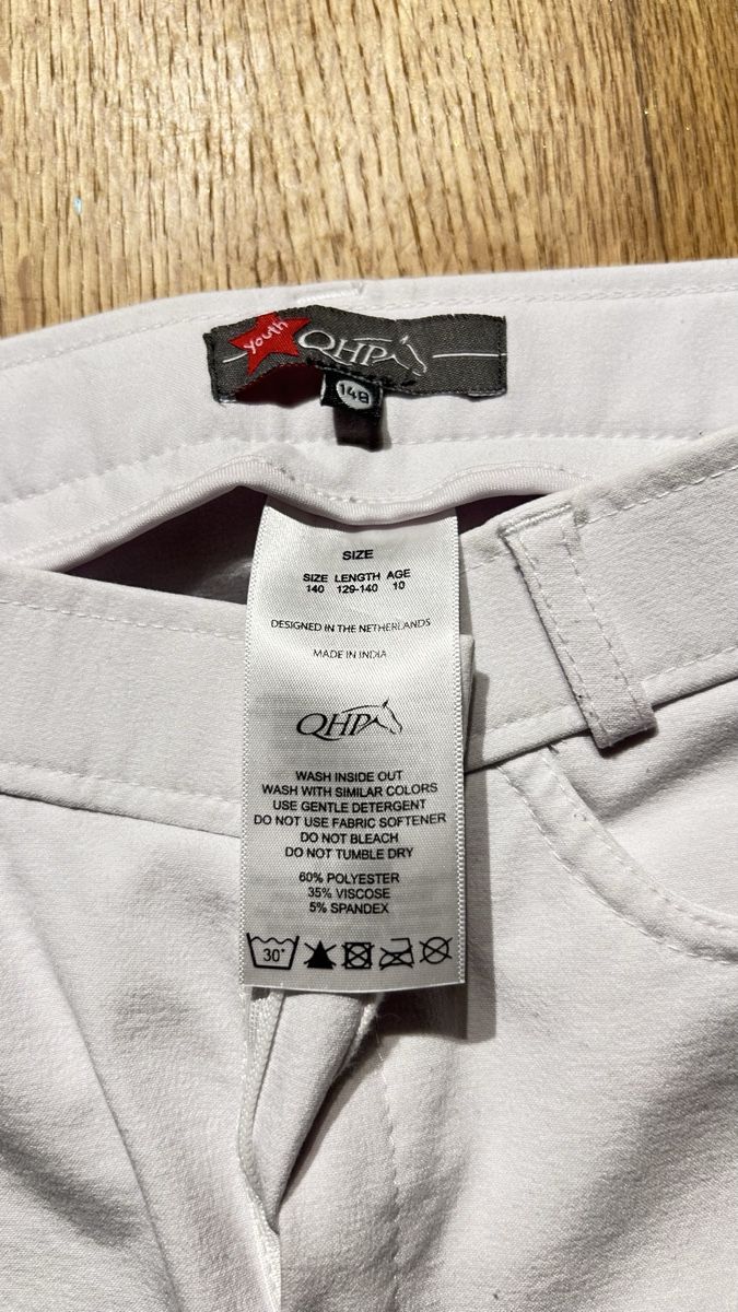 Hosen: Neue QHP Reithose Weiss Gr. 140 – Neu (gemäss Beschreibung) aus Amsoldingen von Jolly.79 2