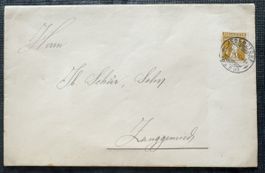 Briefumschlag Helvetia Jegensdorf 23 .IX. 1911