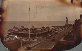 Vintage Postkarte, Bandstand, seaside, Kent, 1939, Rarität!