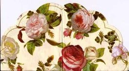 2 Servietten rund Rose Rosalia