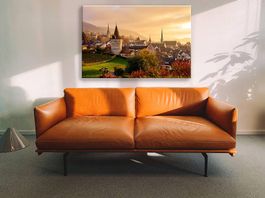 Zuger Altstadt auf Fotoleinwand (90 × 60 cm)