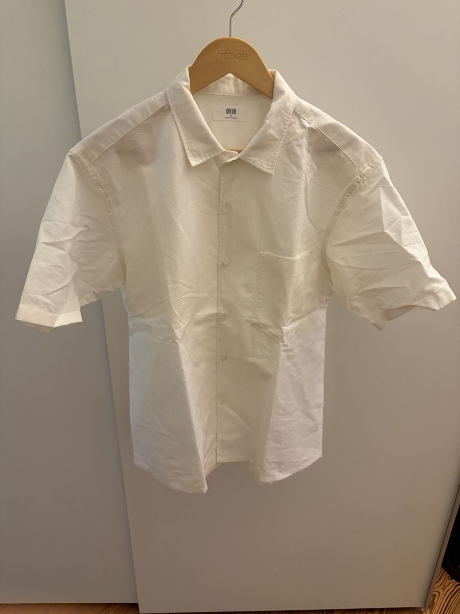 Chemises: Uniqlo Leinenhemd Kurzarm Weiss Gr. M – D'occasion à Zürich par jak_89nh