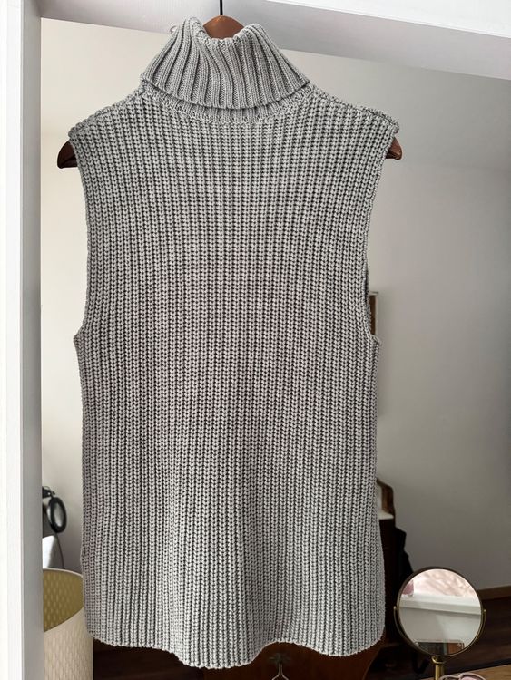 Pull Zara Gris Perlé Manches 3/4 - Taille S Femme - Occasion Très Bon état