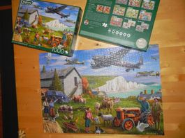Falcon Puzzle Flight Over Dover, 1000 Teile, komplett