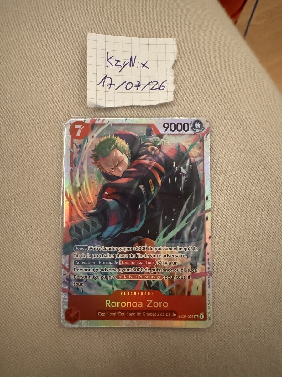 Bandai Sammelbilder & Trading cards: Roronoa Zoro SR - EB04-007 – Neu (gemäss Beschreibung) aus Vouvry von KzyNix