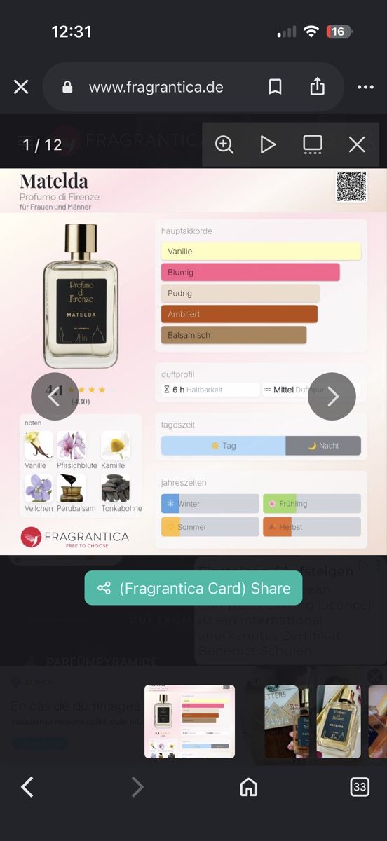 Profumi & Eau de Toilette: Matelda Profumo di Firenze , 2 ml – Usato da Sursee venduto da nri_sbv9 2