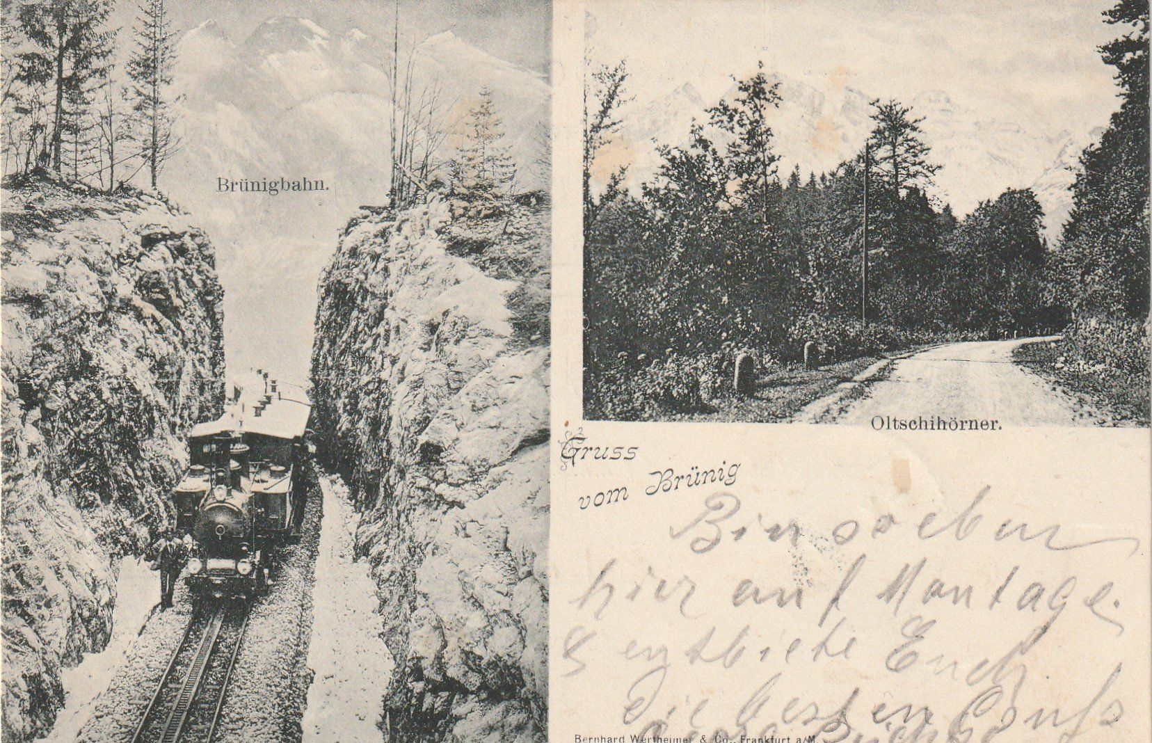 Cartoline postali: Brünig mit Dampflokomotive – Usato da Rorschacherberg venduto da fratovi2
