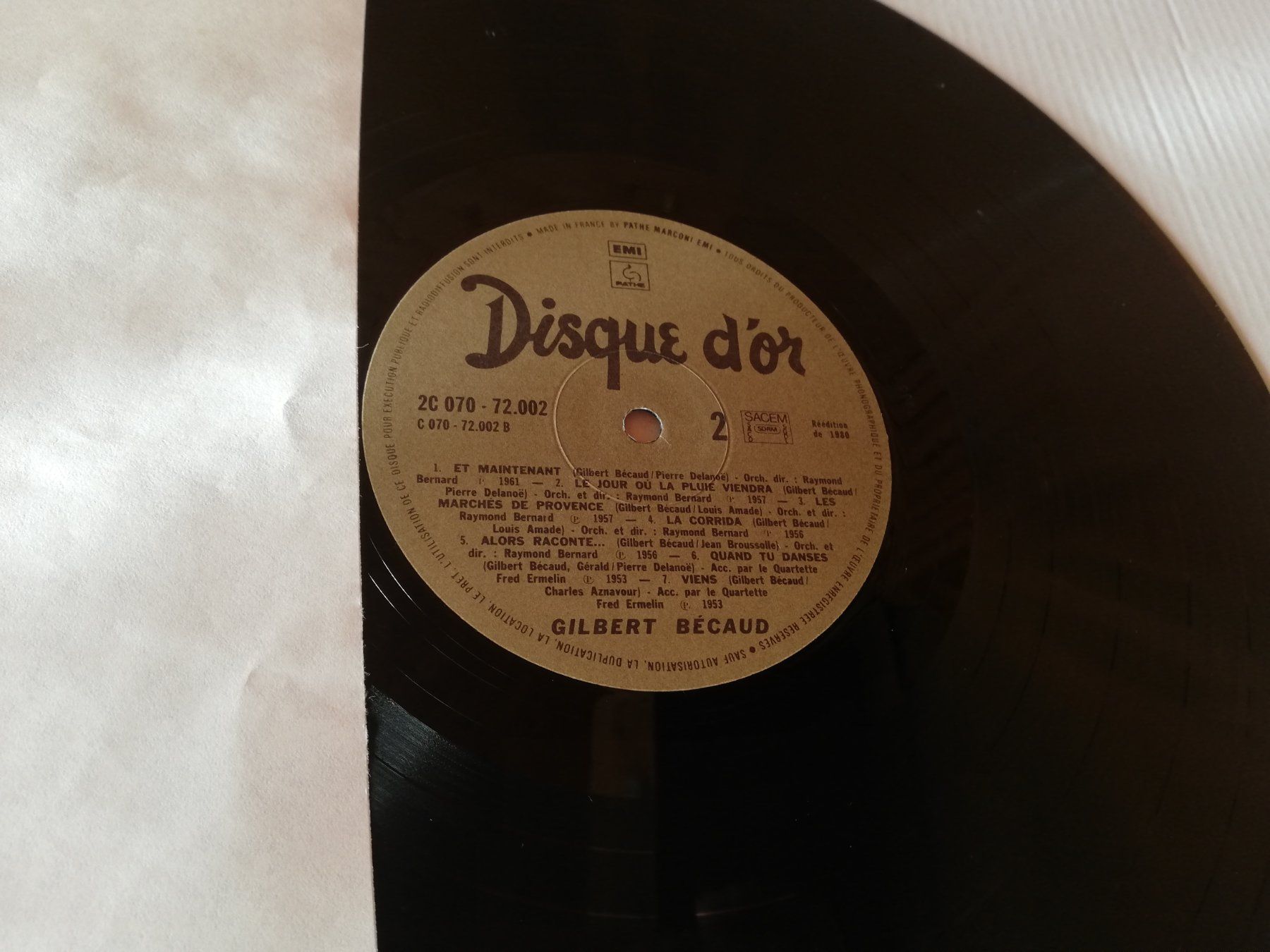 Vinyles: GILBERT BECAUD (TOP ZUSTAND) – D'occasion à Bern par Vinylsound.ch 5