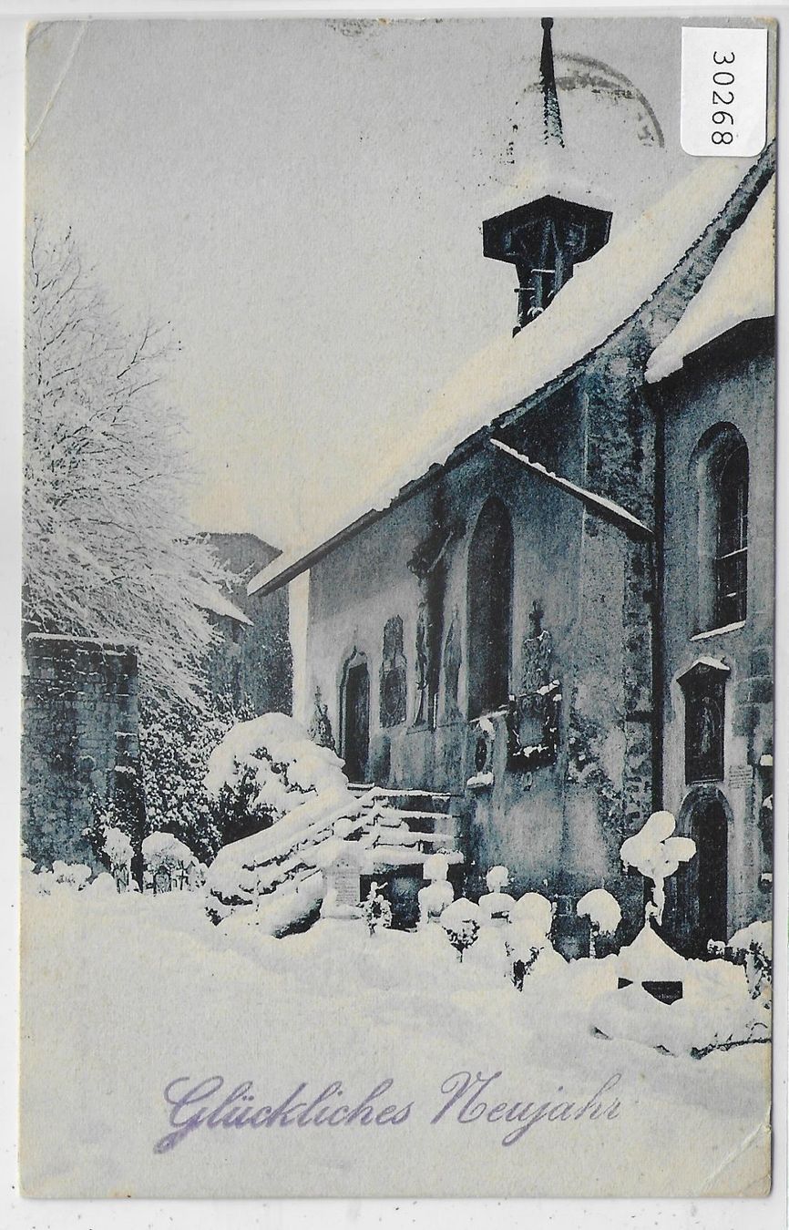 Ansichtskarten: Glückliches Neujahr - Winterlandschaft – Gebraucht aus Ettingen von Kartenplanet