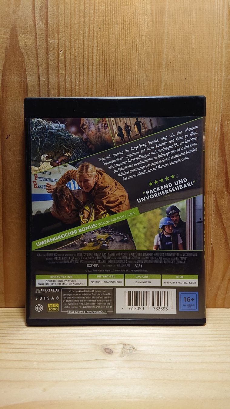Tutti i DVDs: CIVIL WAR Blu-Ray – Usato da Wilderswil venduto da Exebub 1