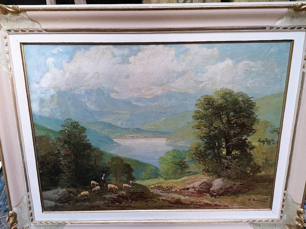 Dipinti: peinture sur panneau de bois, signée. – Usato da St. Maurice venduto da Benoit12