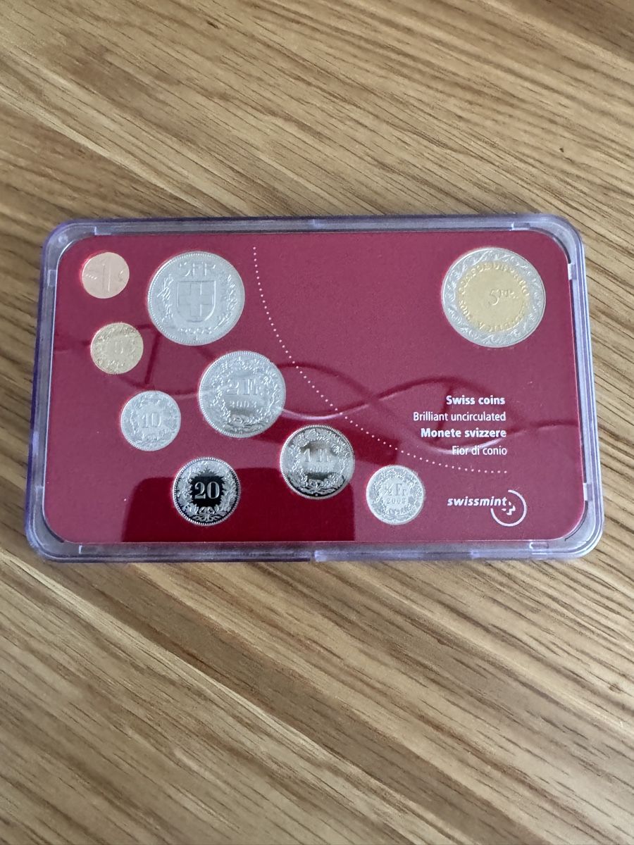 Tutti le monete: Schweizer Münzsatz 2003 Stempelglanz Uncirculated OVP – Nuovo e nell'imballaggio originale da Basel venduto da triniswiss68 4