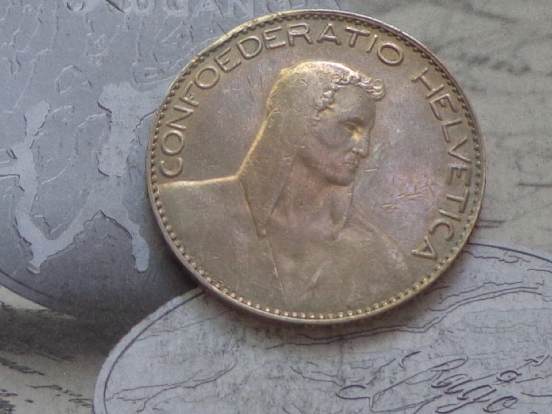 Tutti le monete: 5 Fr. 1922 B - Belle pièce – Usato da Pully venduto da UCA01 1