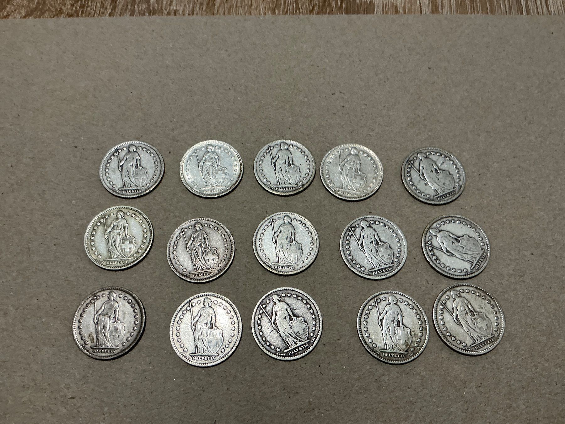 Tutti le monete: 15 x 1 Franken Silber ab 1899 – Usato da Dietikon venduto da Numi2000 1
