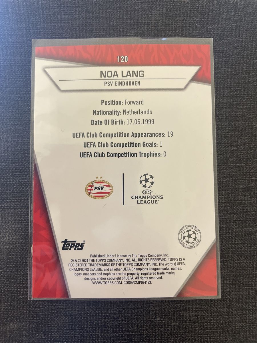 Topps Cartes à collectionner: Topps Noa Lang PSV Eindhoven – Neuf (Voir description) à Burgdorf par Sports_Cards_3400 1