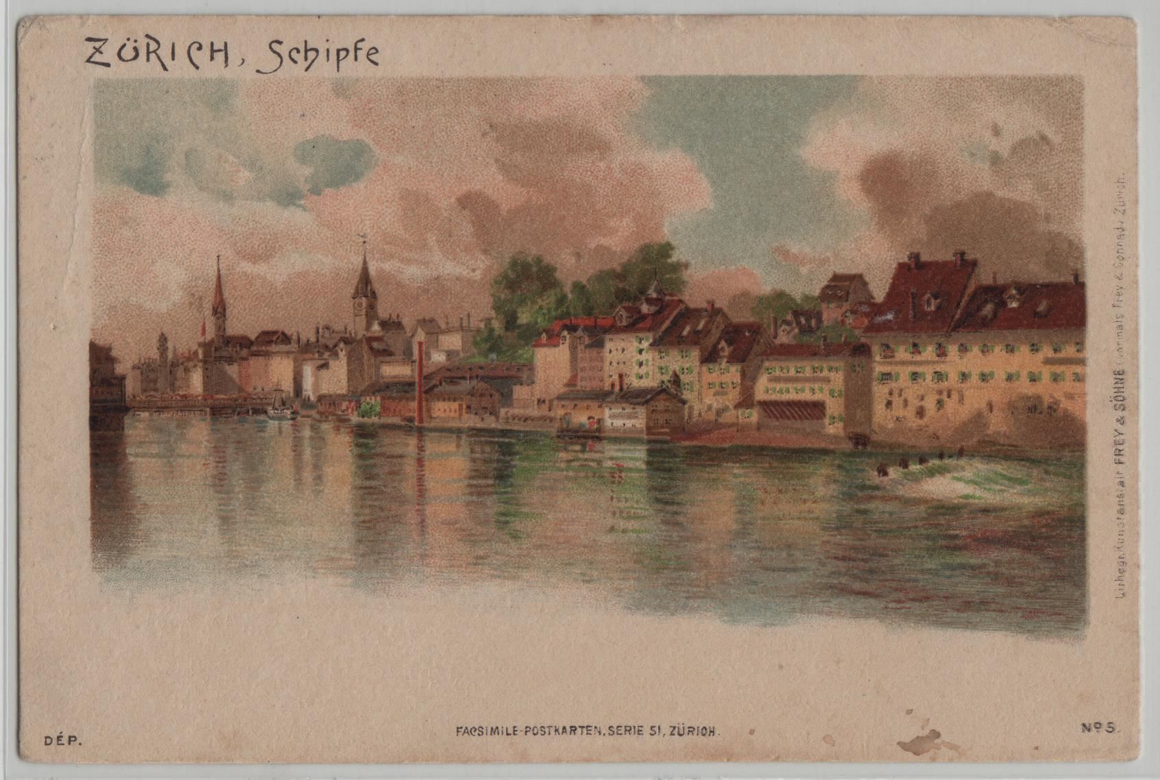 Cartes postales: Zürich - Schipfe – Antique à Ettingen par Kartenplanet