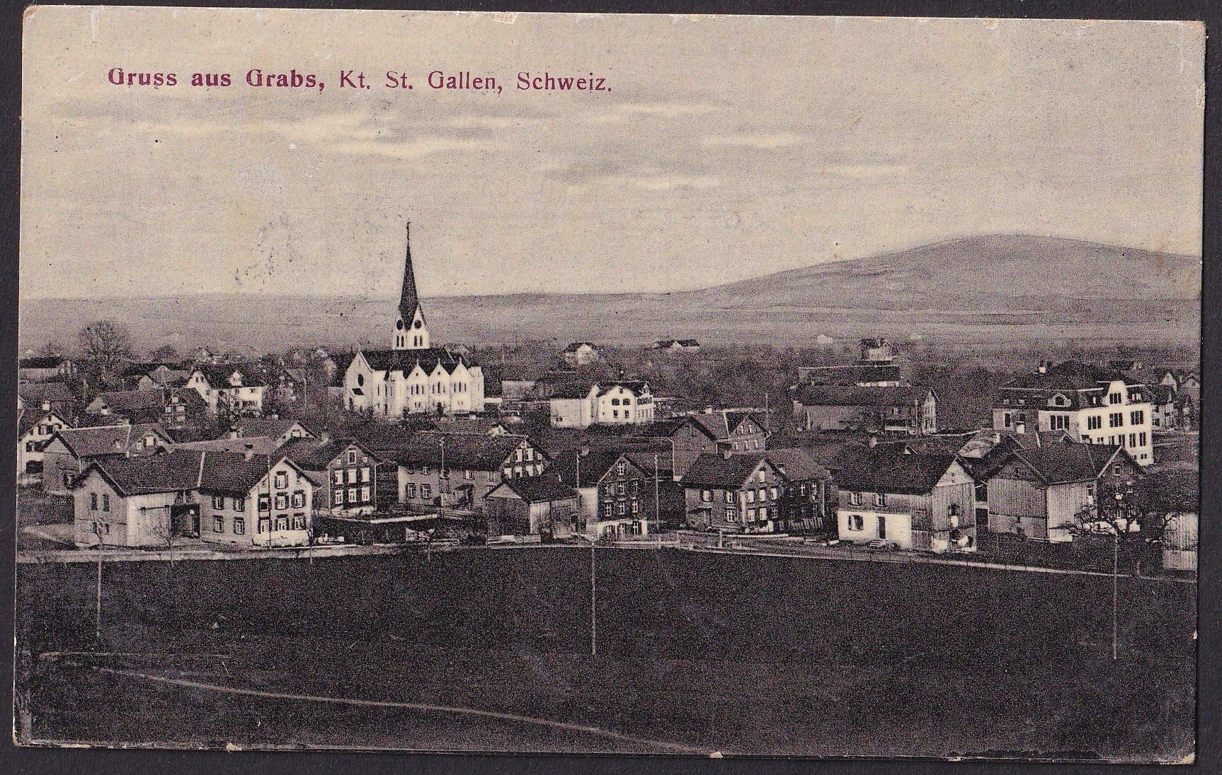 Cartoline postali: Grabs Teilansicht Feldpoststempel – Usato da Olten venduto da clotaldi