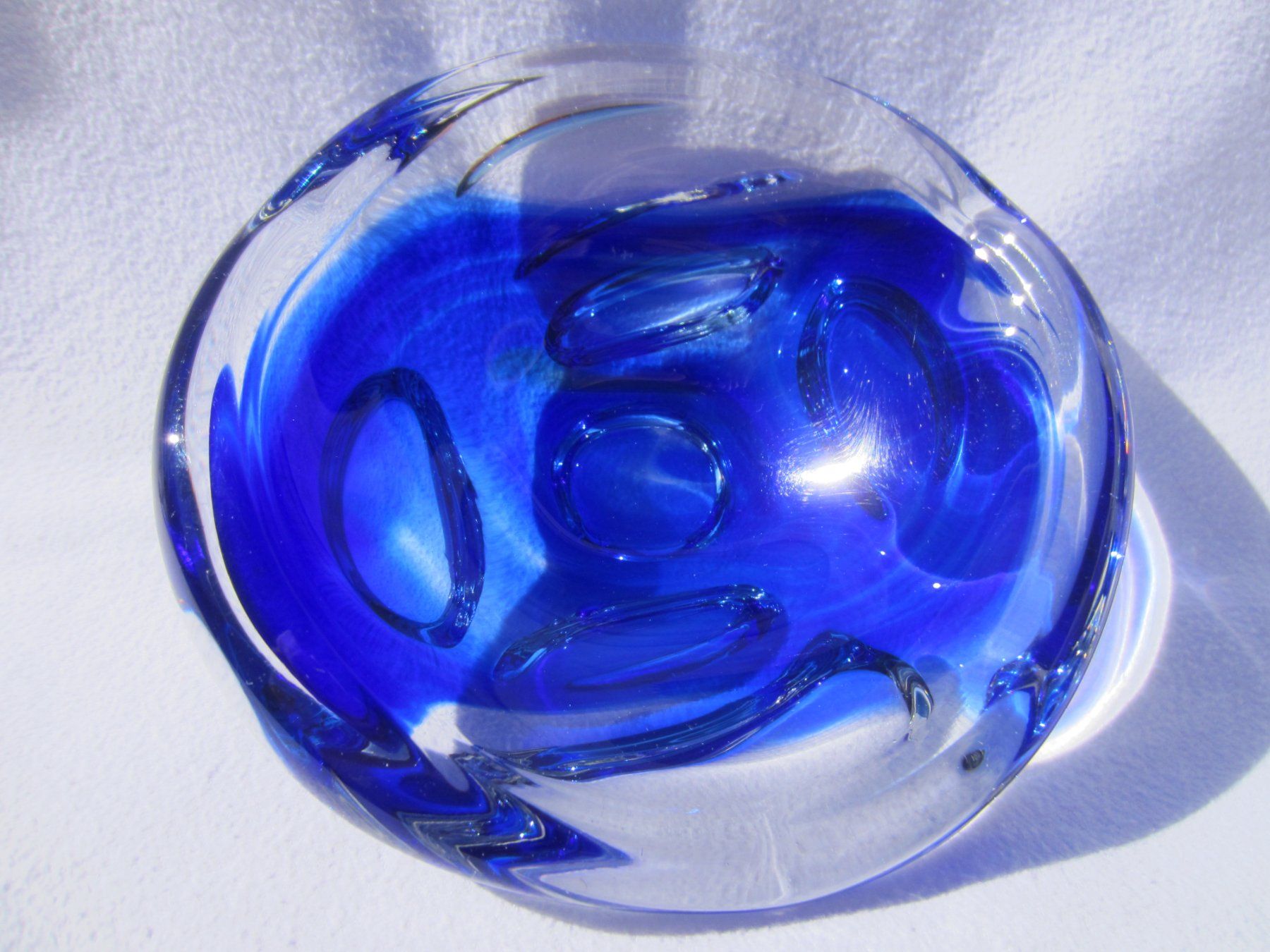 Murano Schalen: MURANO Schale blau massiv 15.5 x 5.5cm – Neu (gemäss Beschreibung) aus Sursee von Tschiger 6