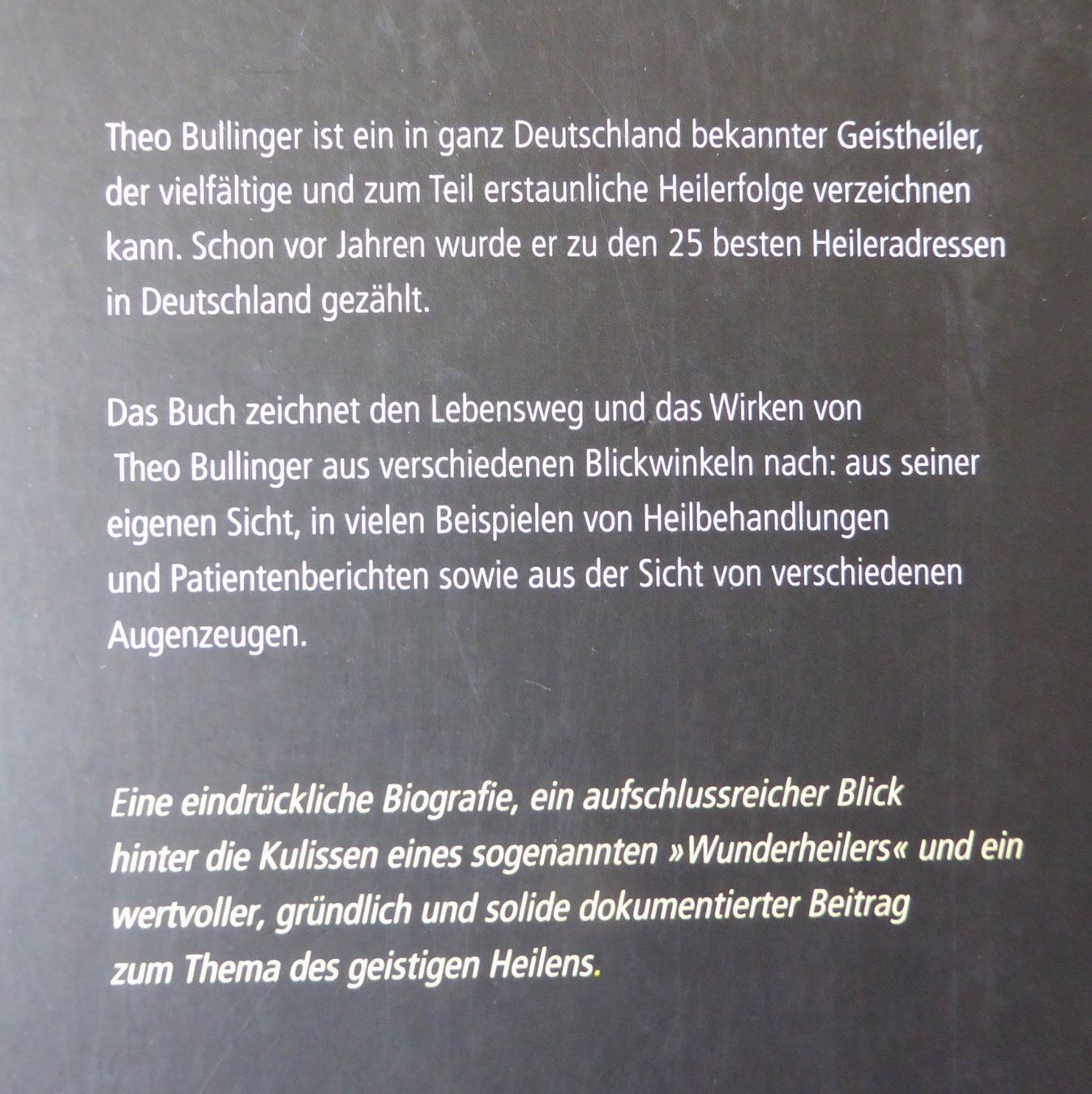 Libri: Theo Bulliger Wunderheiler – Usato da Mauren venduto da Yeelen 2