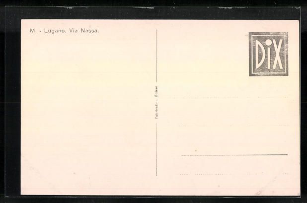 Cartoline postali: AK Lugano, Via Nassa – Usato da Berlin venduto da bartko-reher 1
