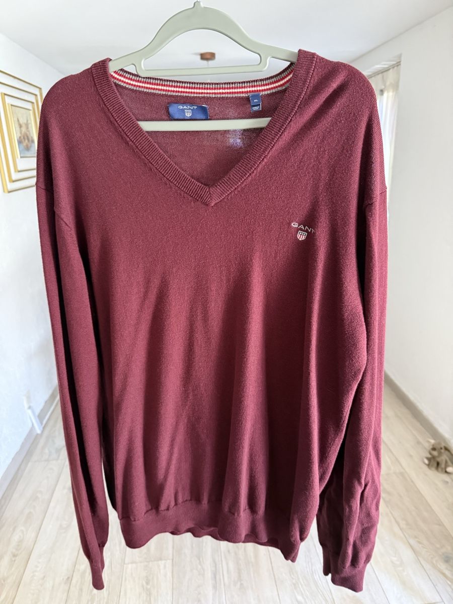 Gant Maglioni & Felpe: Pull Gant Homme Rouge Bordeaux T.XL – Usato da Nuvilly venduto da smi_6qtk
